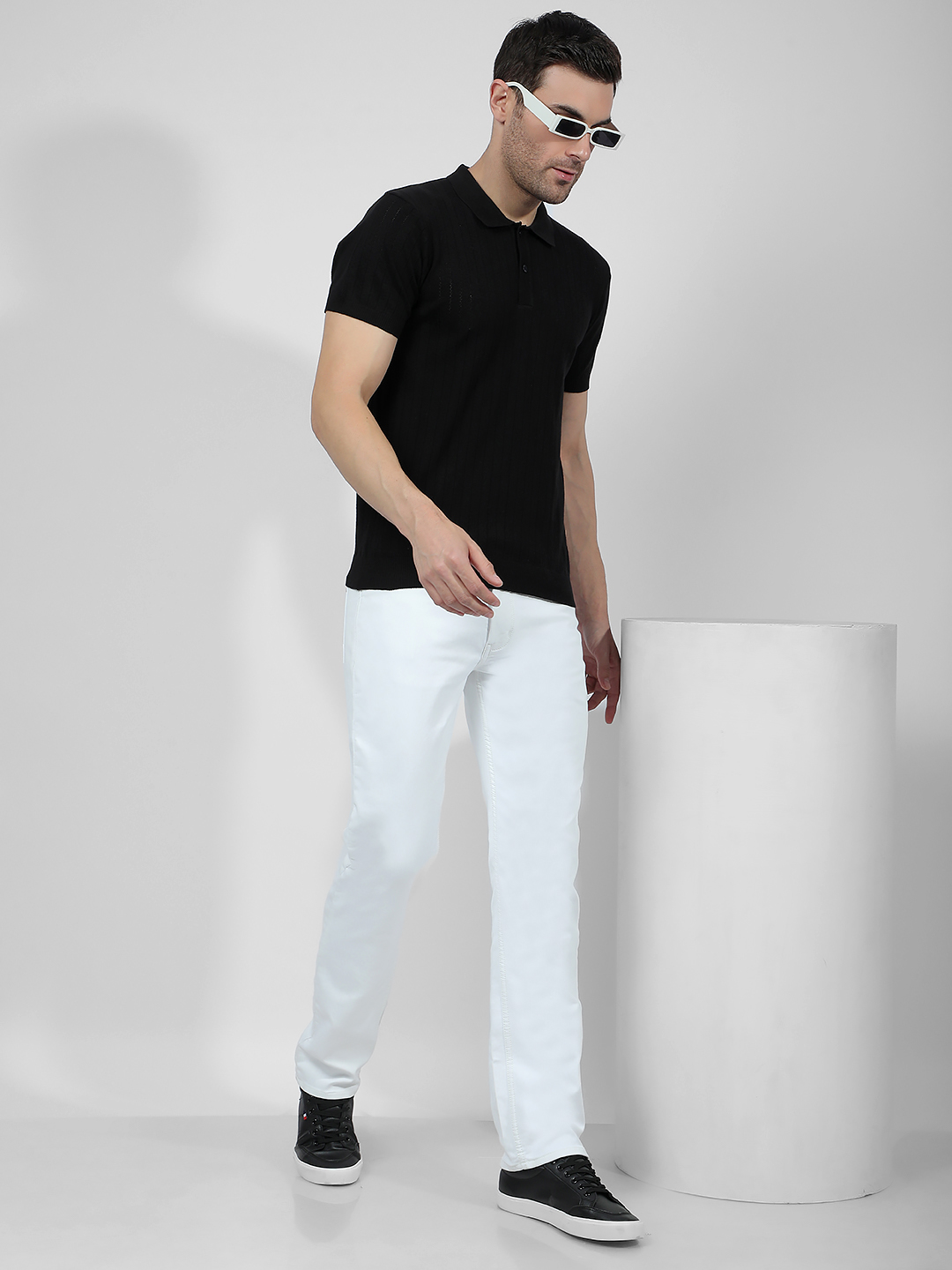 Numero Uno Men Faded White Jeans